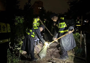 浙江民泰公司員工積極支援做好河堤抗洪增高作業(yè)